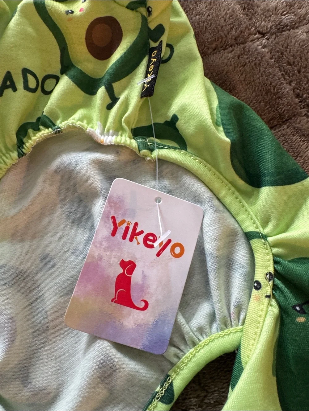 Avocado-Print Dog Pajama - Green